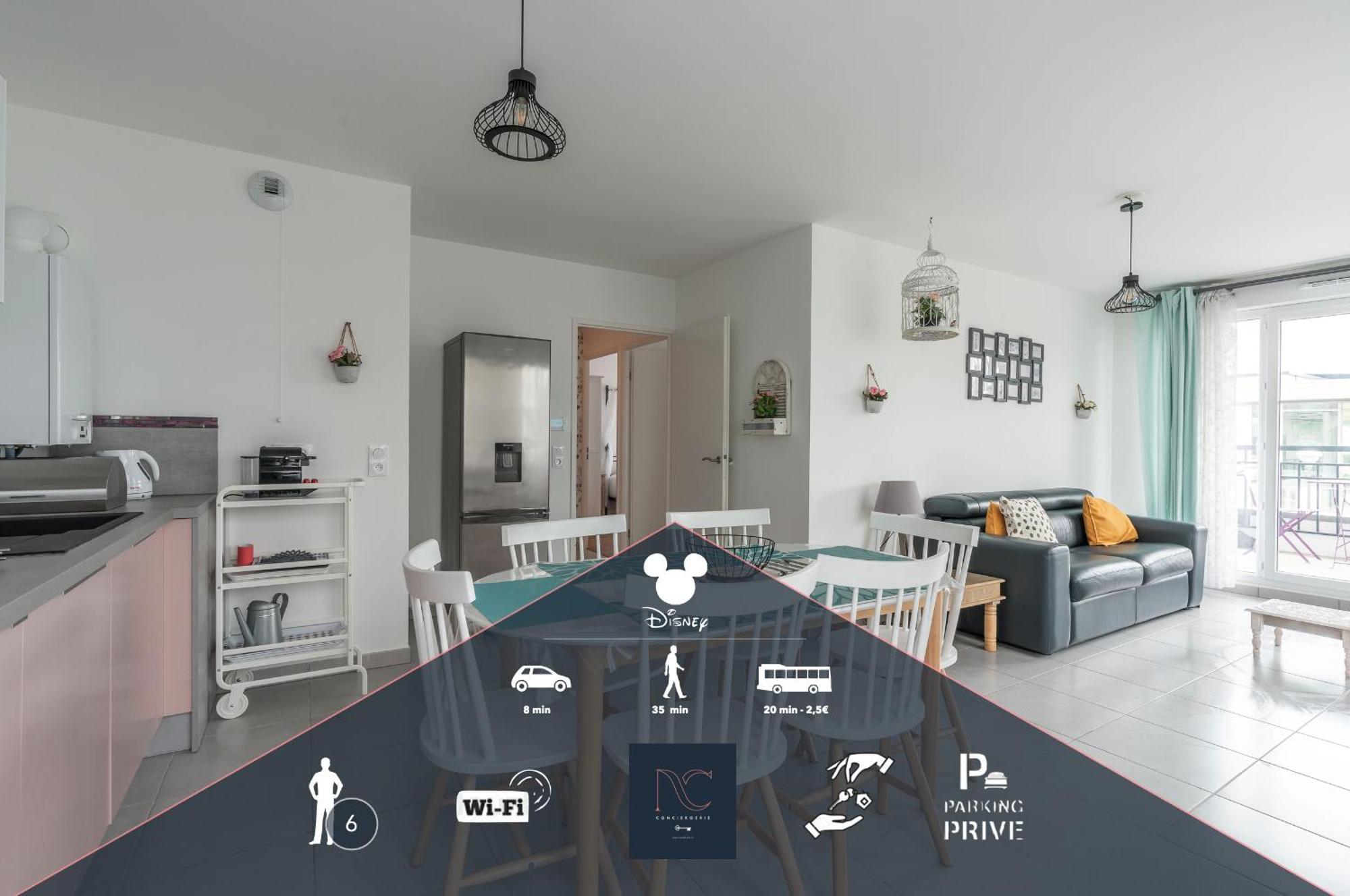 *Disneyland-Paris* 6Pers, Netflix, Wi-Fi, Parking Montévrain Eksteriør billede